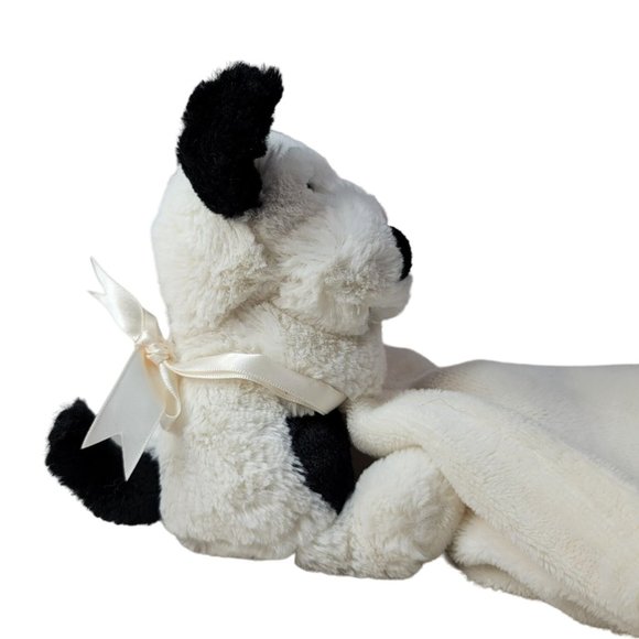 Jellycat Bashful Spotted Puppy Dog Lovey Cream Black 13" Plush Hugging Security - Picture 5 of 9